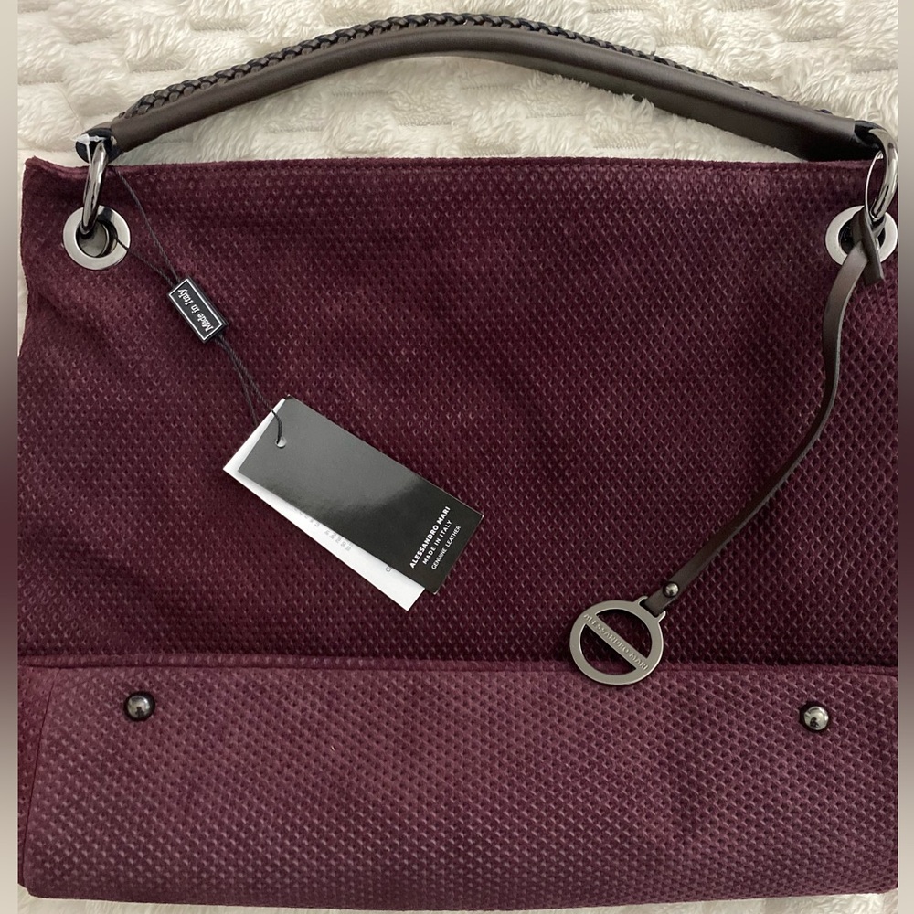 Chianti Suede Alessandro Mari purse